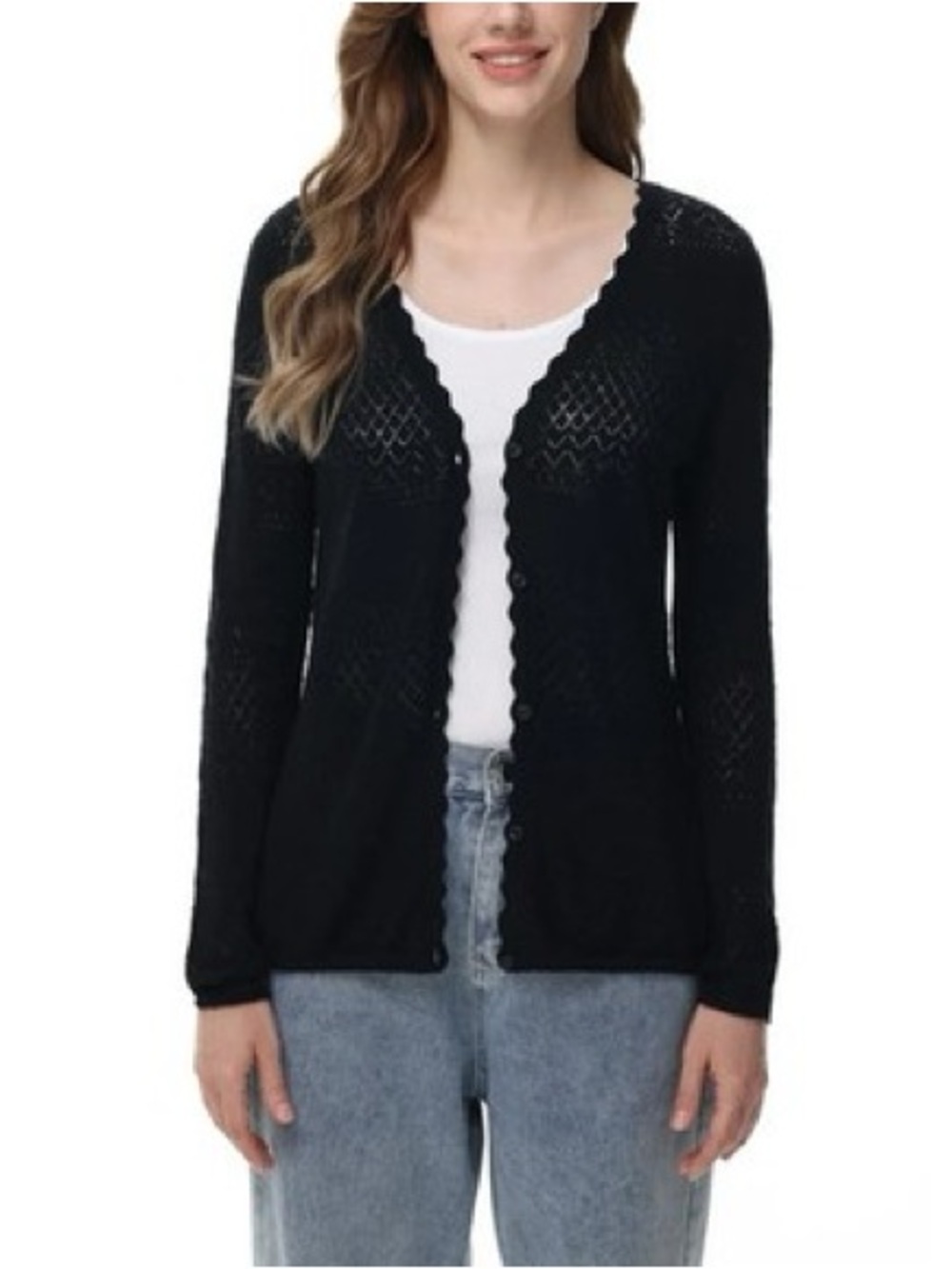 Frye Women’s Pointelle Cardigan Size XXL